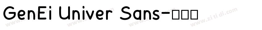 GenEi Univer Sans字体转换